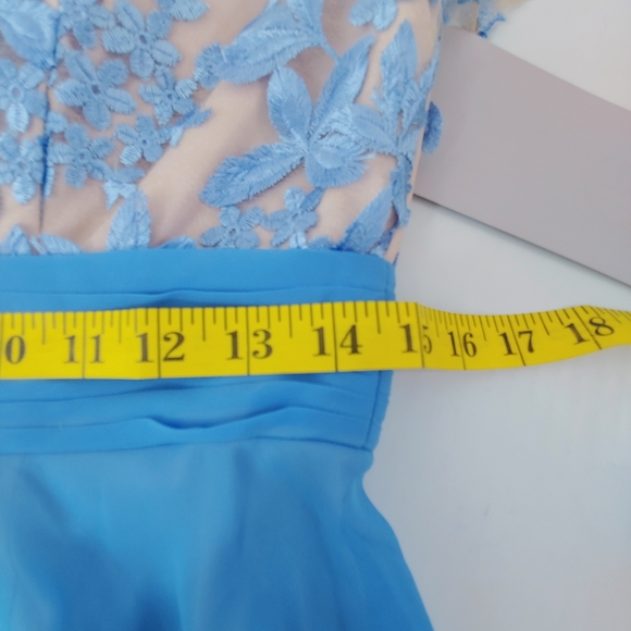 JS Collections Embroidered Illusion Bodice Gown - Picture 7 of 8